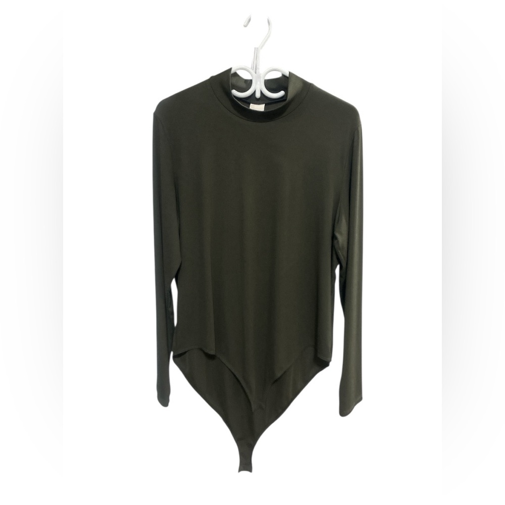 H&M Women's Olive Long Sleeve Bodysuit